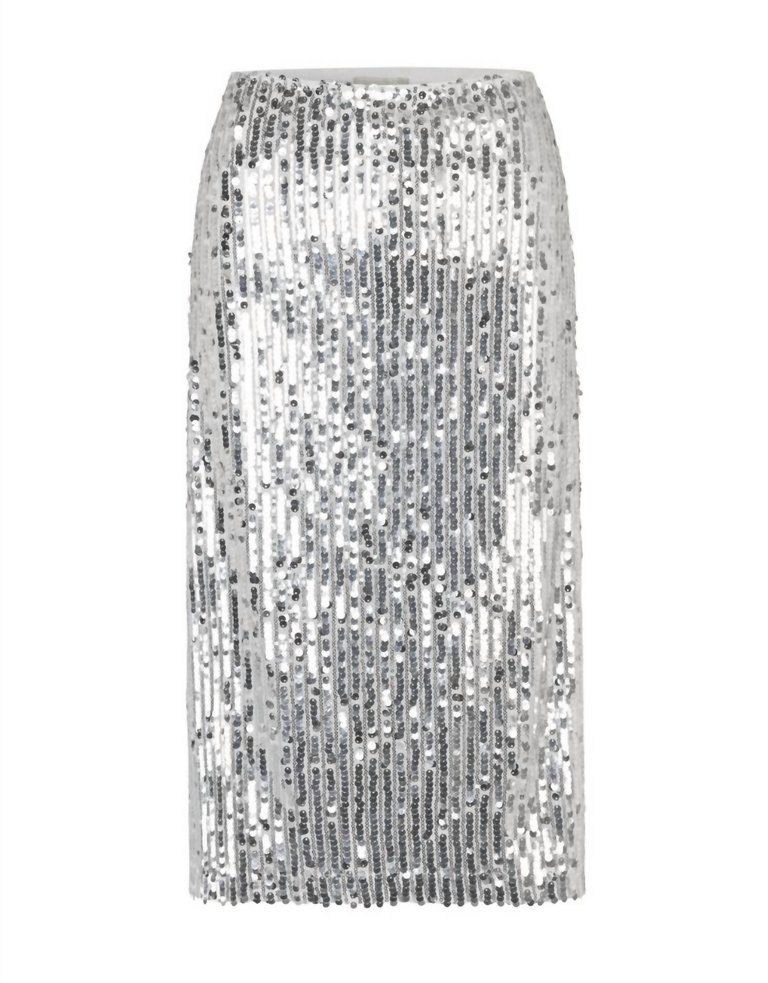 Jolette Skirt In Silver Mermaid - Silver Mermaid