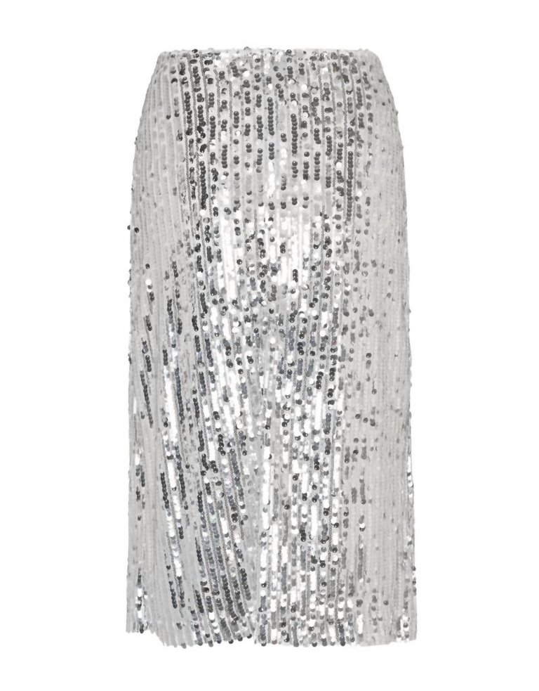 Jolette Skirt In Silver Mermaid