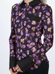 Mirinda Shirt In Paris Flower Purple - Paris Flower Purple