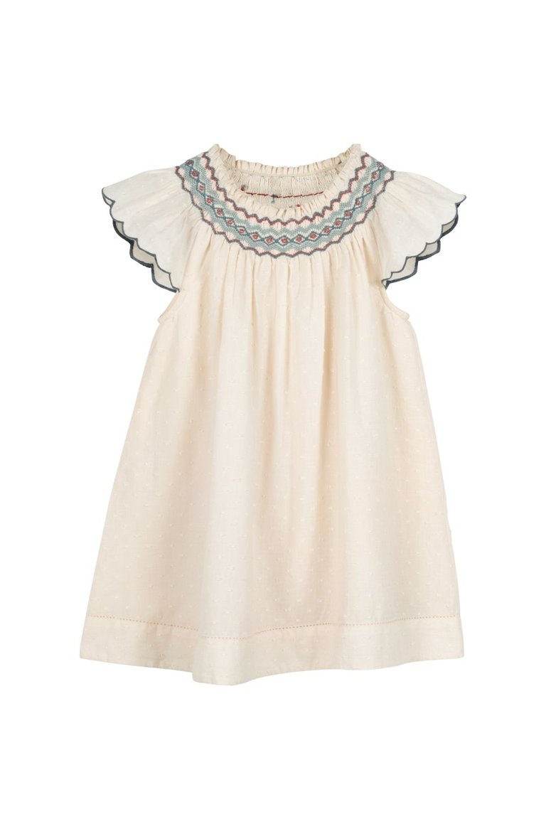 Daisy Dress In Ivory - Ivory