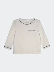 Joey T-Shirt In Ivory With Thyme - Ivory