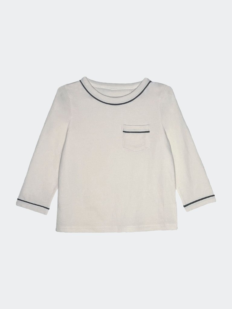 Joey T-Shirt In Ivory With Thyme - Ivory