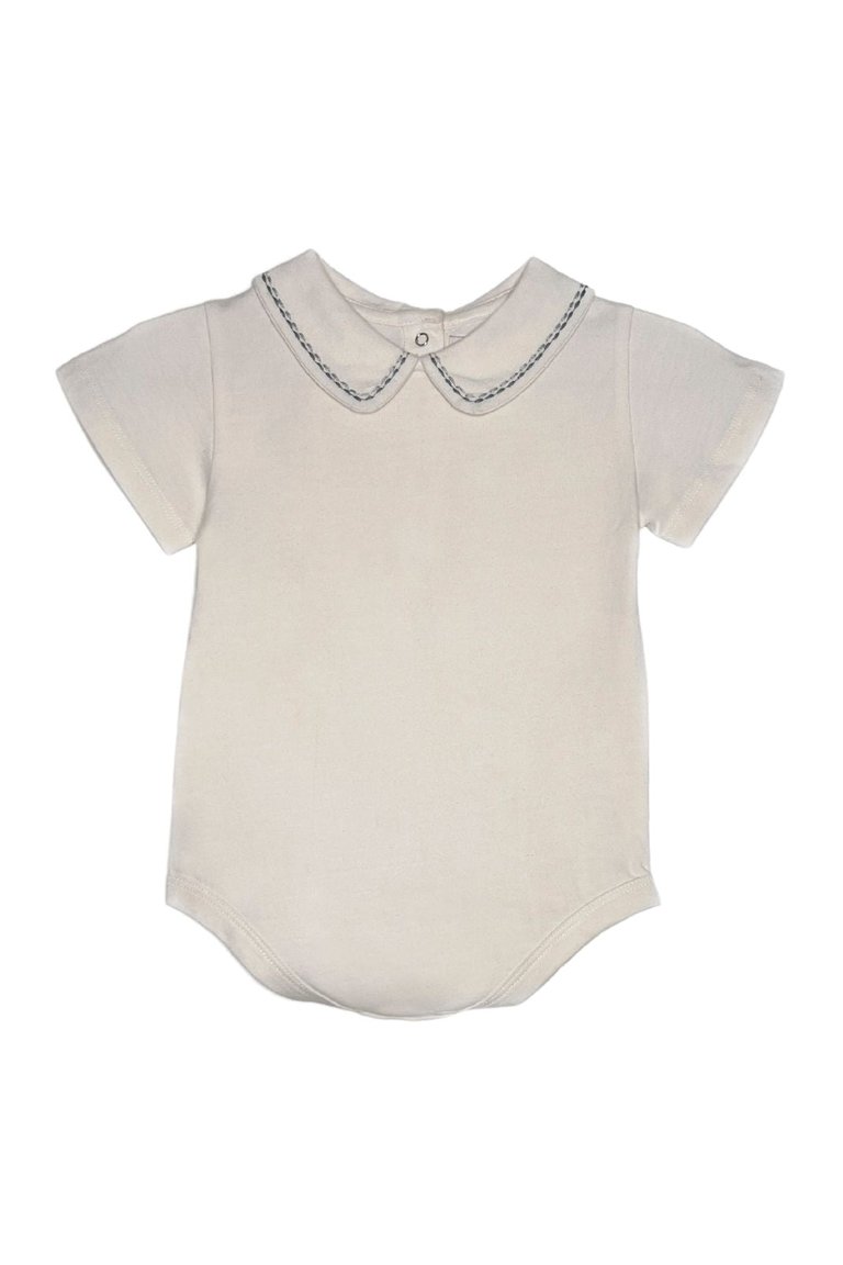 Otis Onesie - Ivory/Blue