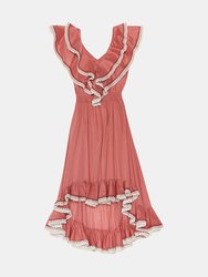 Ruby Dress in Coral - Coral