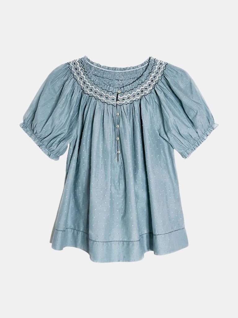 Willow Blouse - Pearl Blue