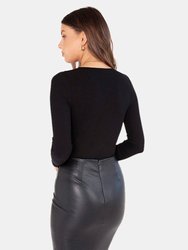 Deep V Crossover Bodysuit