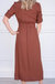 Button Up Your Story Midi Dress In Cherrywood