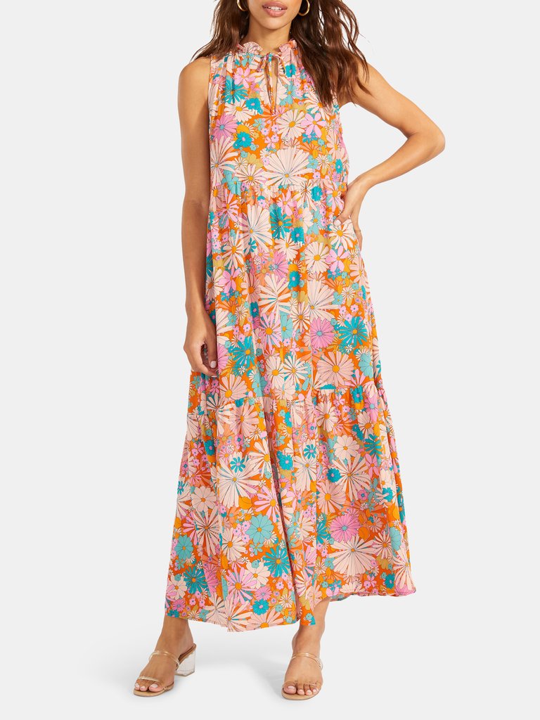 California Soul High Neck Maxi Dress