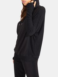 Hang Back Ribbed Hoodie Top