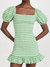 Picnic Vibes Dress - Gingham Green