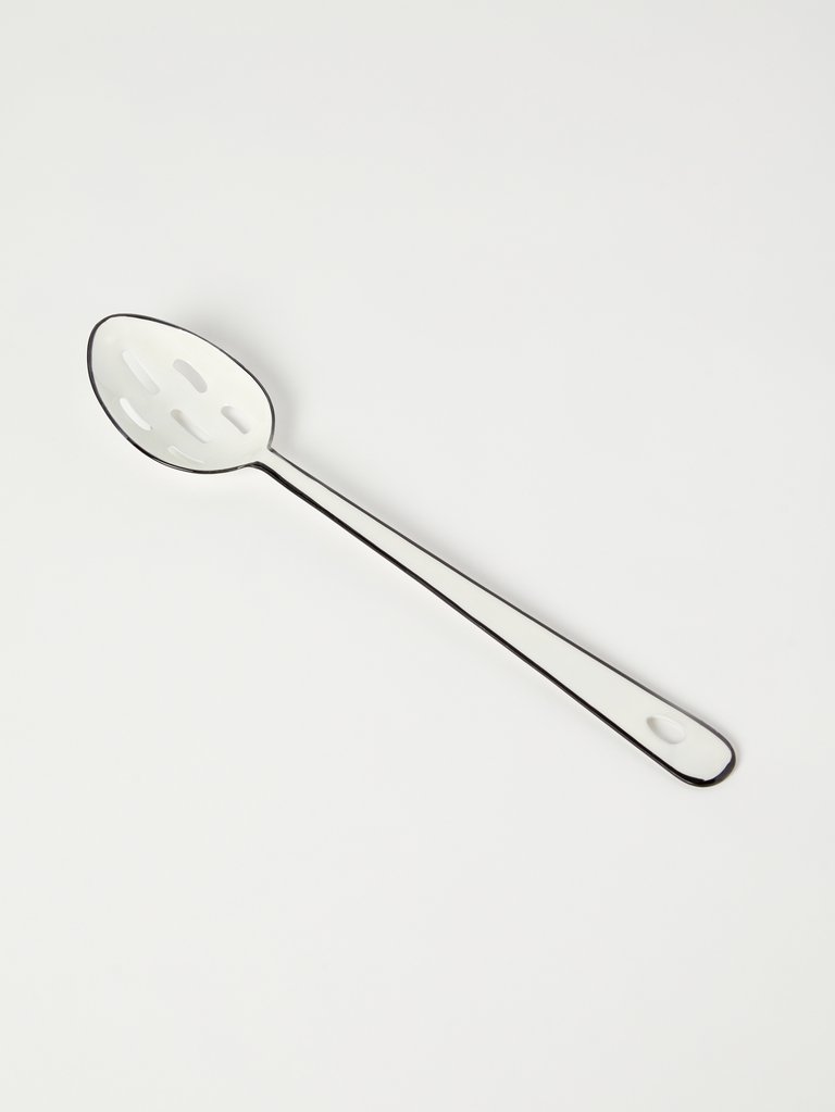 Enamel Slotted Spoon