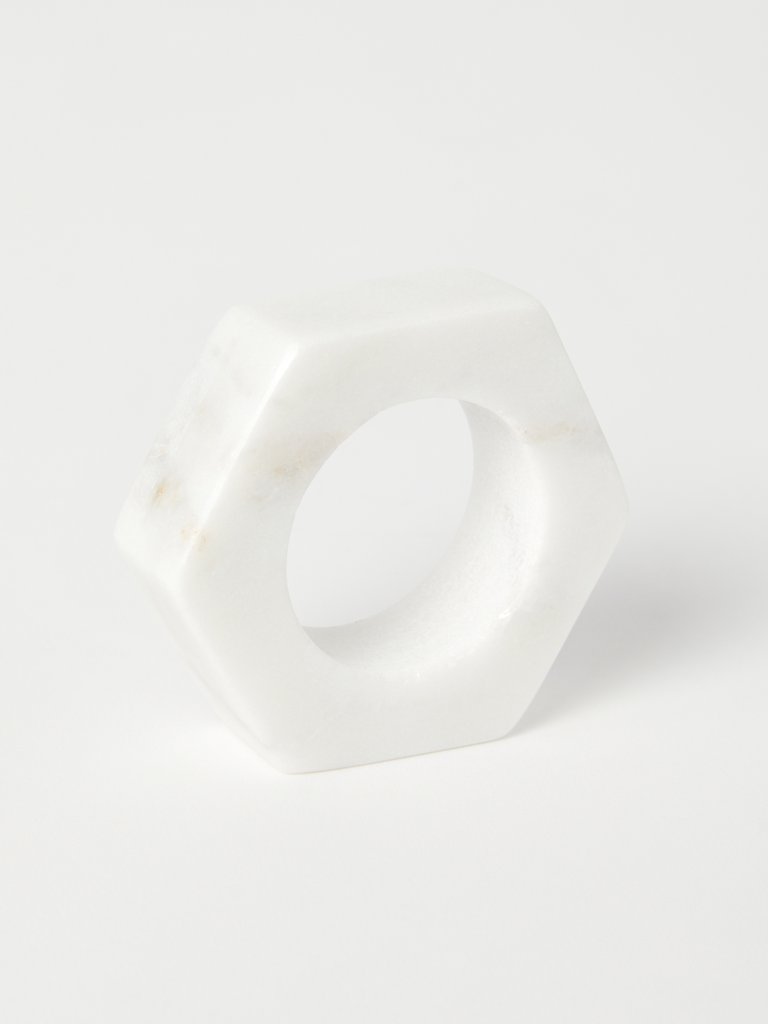 Marble Hexagon Napkin Ring