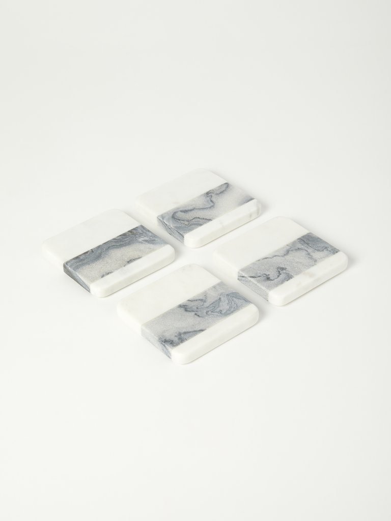 Marble Square Coasters, Set of 4