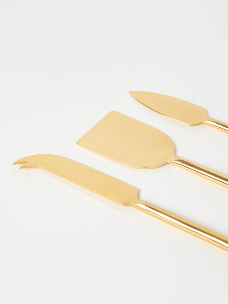 Matte Gold Cheese Set of 3