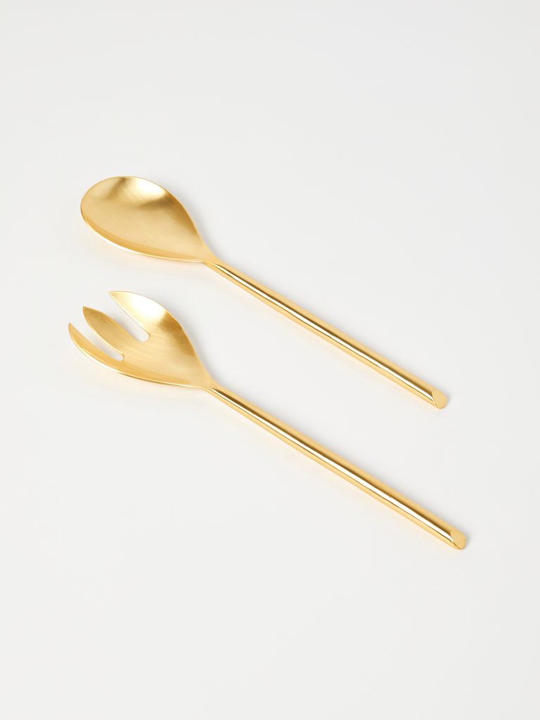 Matte Gold Serving Set