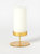 Short Gold Pillar Candle Holder