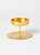 Short Gold Pillar Candle Holder