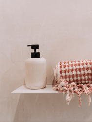 Dotted Turkish Hand Towel - Rose