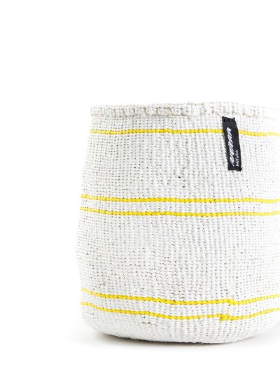 BEACH HAUS Mifuko - Extra Small Basket with White and Yellow Stripes product