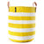 Mifuko - Large Tote Basket with Yellow and White Stripes - Yellow / White