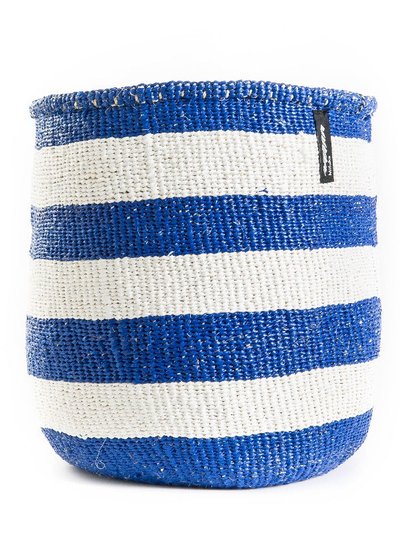 BEACH HAUS Mifuko - Medium Basket with White and Blue Stripes product