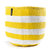 Mifuko - Medium Basket with White and Yellow Stripes - White / Yellow