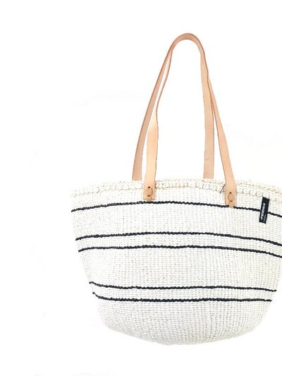 BEACH HAUS Mifuko - Medium Shopper basket Black and White Stripes product