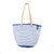 Mifuko - Medium Shopper basket Blue and White Small Stripes - Blue / White