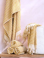 Pom Pom Turkish Bath / Pool  Towel - Gold - Gold