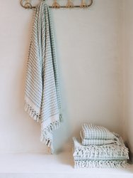 Pom Pom Turkish Bath / Pool Towel - Grey
