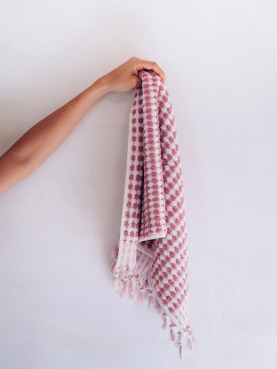 BEACH HAUS Pom Pom Turkish Hand Towel - Rose product