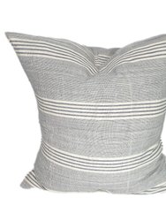 Tensira - Handwoven Grey & Off-White Stripes - Gray
