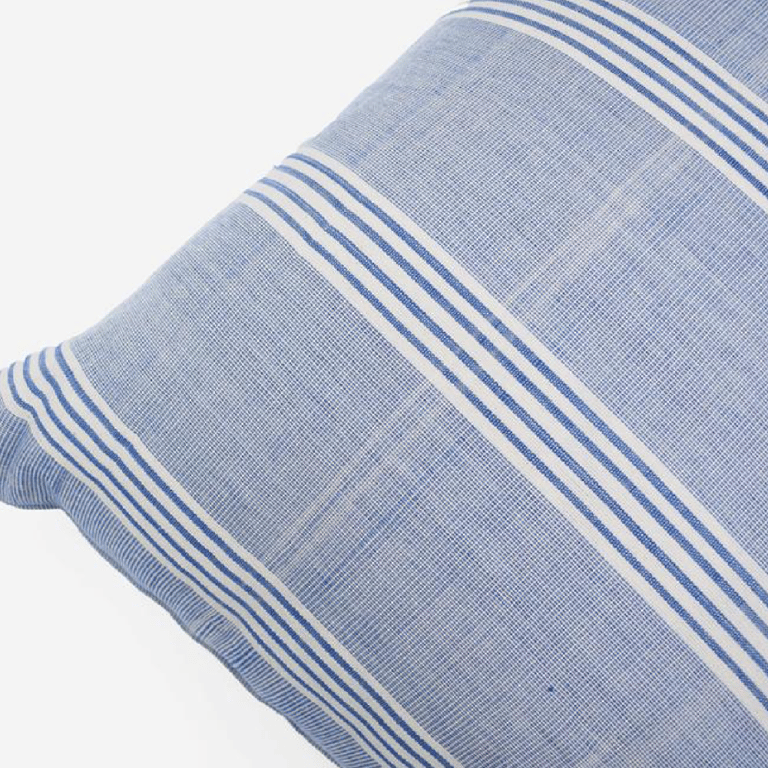 Tensira - Handwoven Light Blue & Off-White Stripes