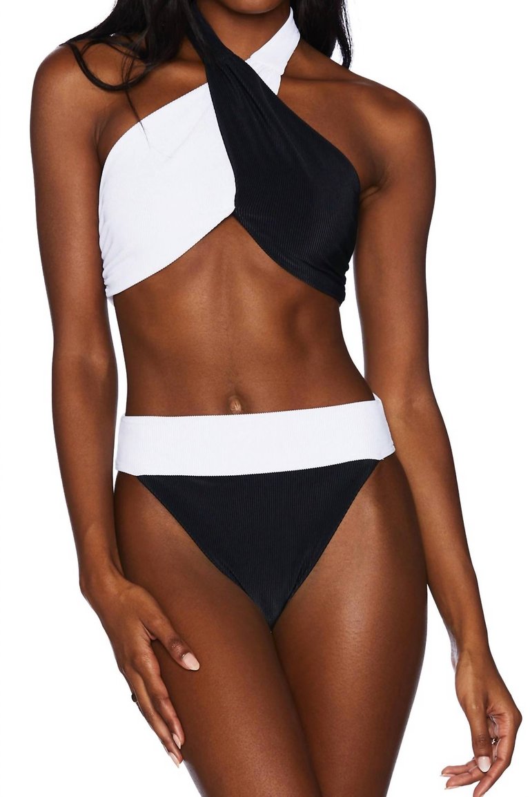 Cecilia Bikini Bottom - Black/White