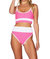 Emmy Bikini Bottom - Neon Pink/White