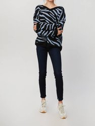 Joey Sweater In Slate Zebra - Slate Zebra