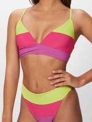 Riza Top In Lime Punch Colorblock - Lime Punch Colorblock