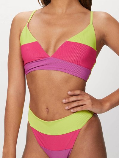 Beach Riot Riza Top In Lime Punch Colorblock product