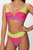 Riza Top In Lime Punch Colorblock - Lime Punch Colorblock