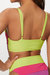 Riza Top In Lime Punch Colorblock