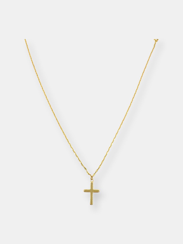 Genesis Cross Necklace - Gold