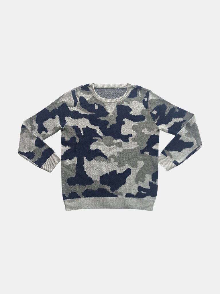 Hassan Camouflage Sweater Boy - Grey Camouflage