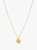 Puffed Heart Necklace - Gold