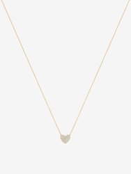 Crystal Heart Necklace - Gold