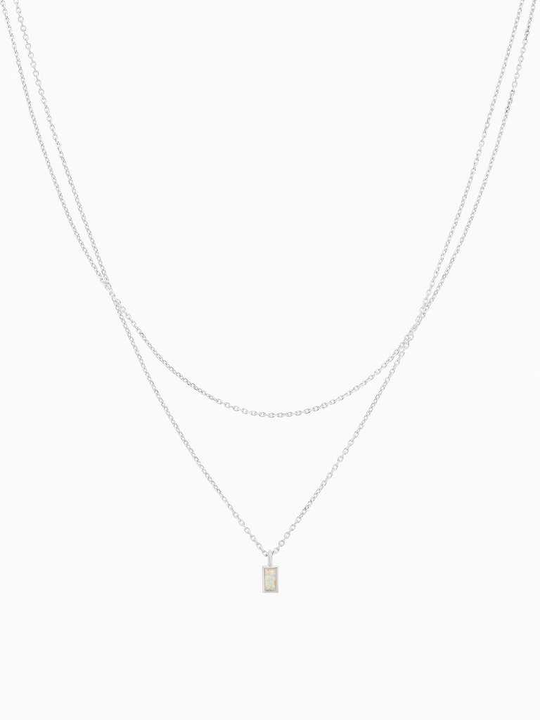 Elayna Layered Necklace - Silver