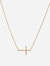 Horizontal Cross Necklace - Gold