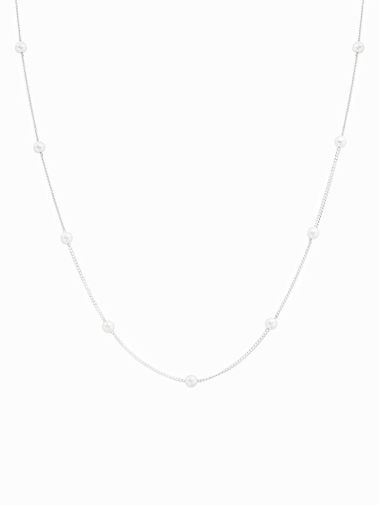 Infinite Pearl Necklace - Silver