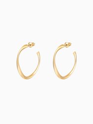 Leslie Hoop Earrings - Gold