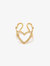 Mae Triple Heart Statement Ring - White Gold