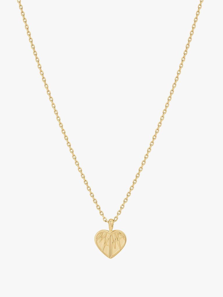 Mama Heart Necklace - Gold